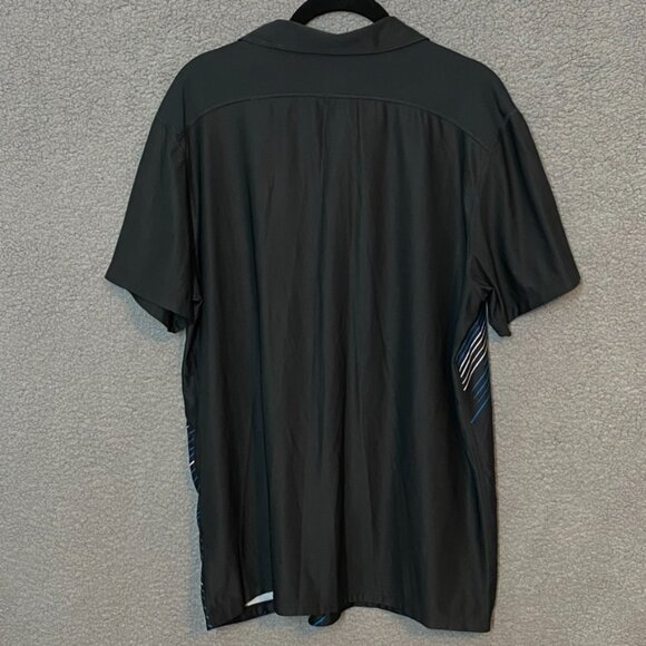 NIKE Tennis Dri-FIt Mens Polo Shirt Black with Blue/White Design Size Large - Picture 6 of 8